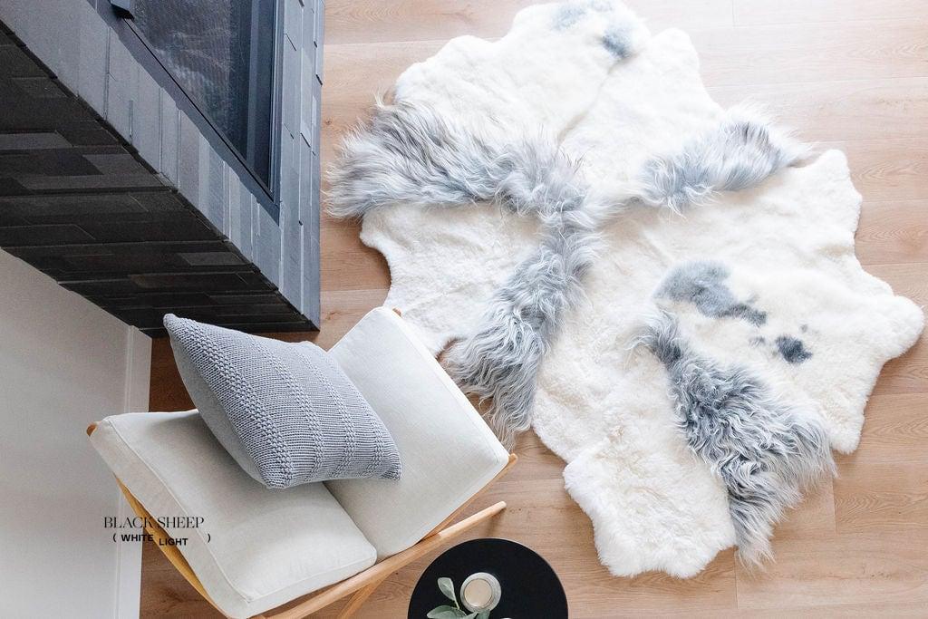 Grey Melange Sheepskin Rug EX-STOCK Canada