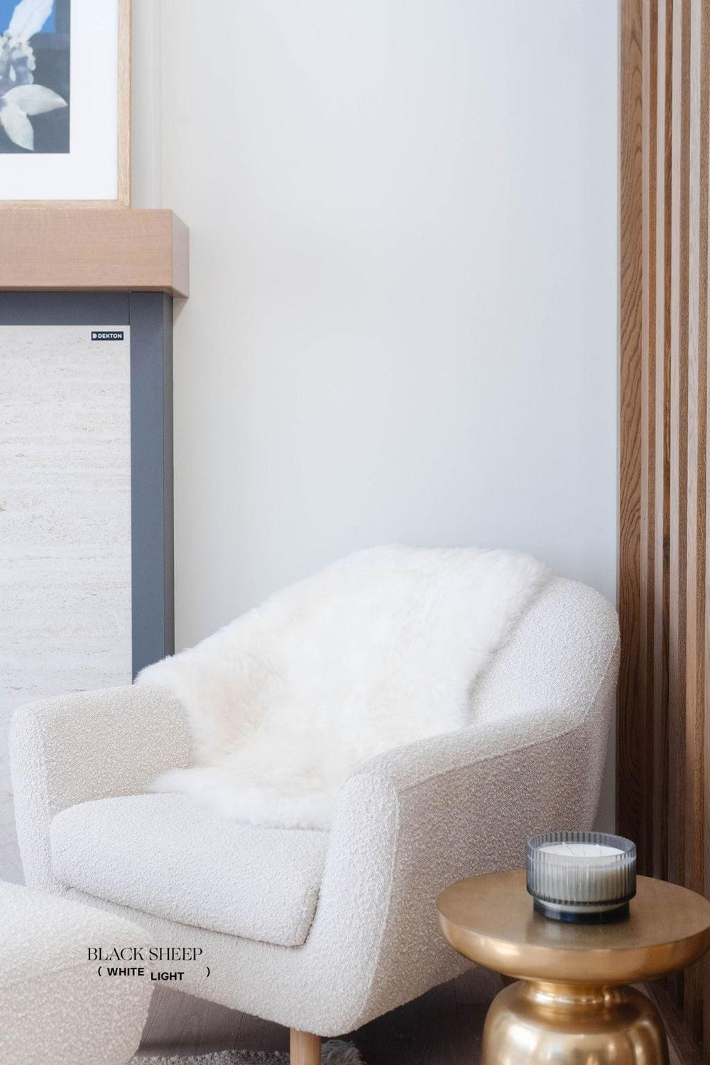 Peau de mouton islandaise blanche tonduéEX-STOCK Canada