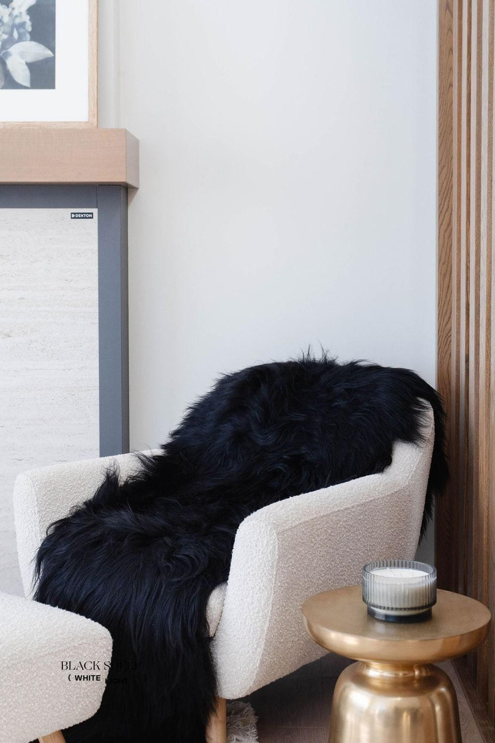 Peau de mouton islandaise double noireEX-STOCK Canada