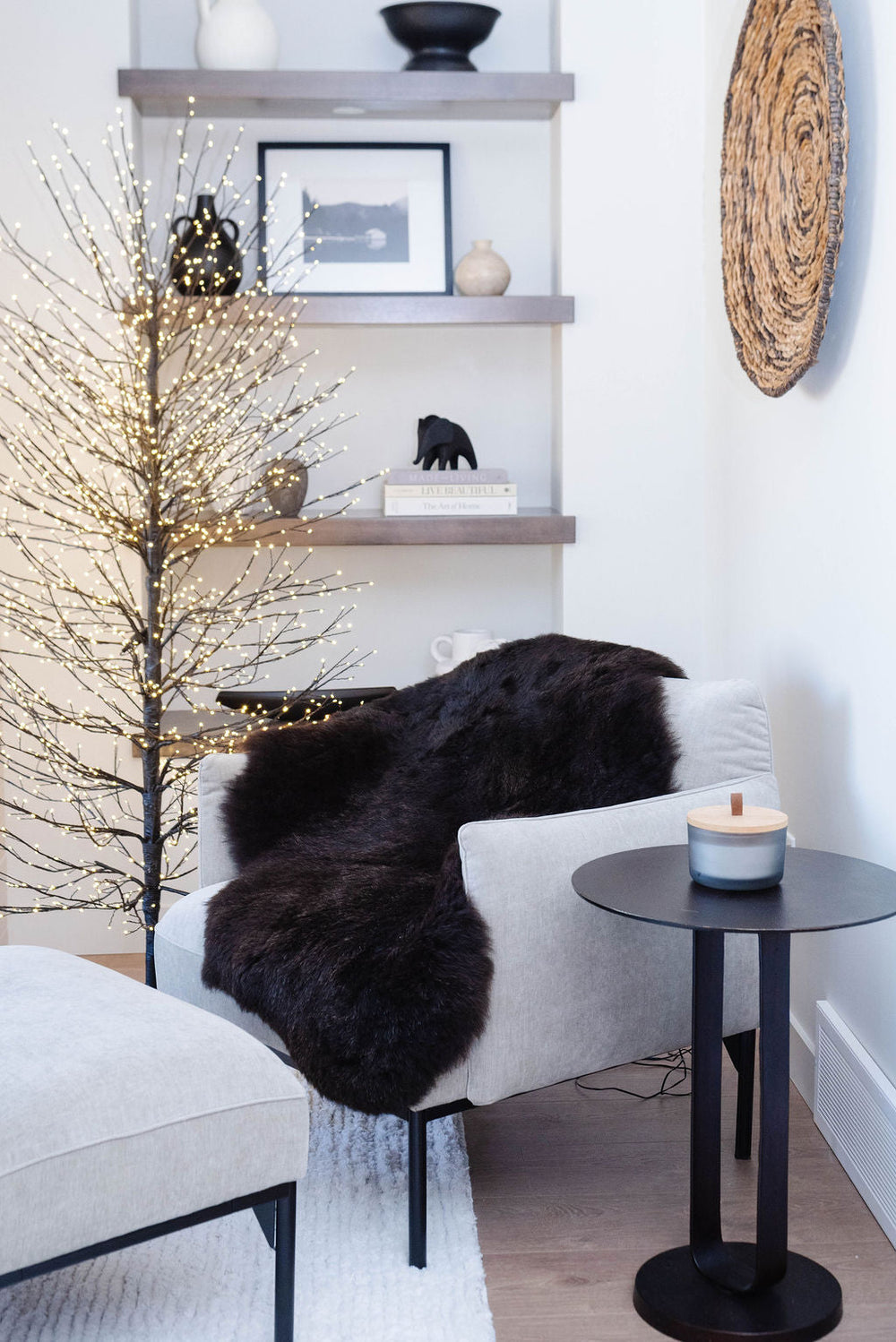 Shorn Black Icelandic Sheepskin EX-STOCK Canada