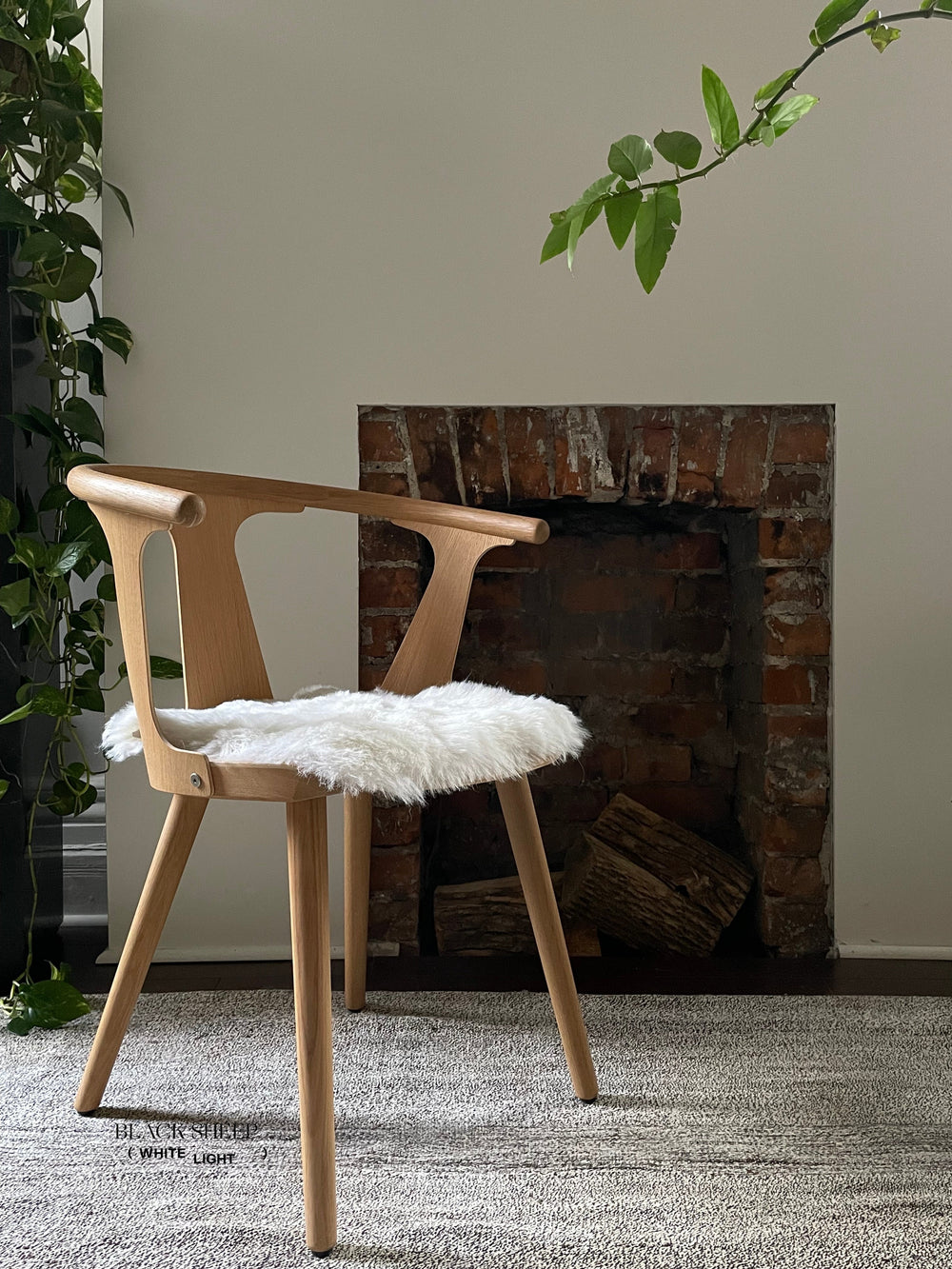 وسادة كرسي من صوف الغنم الآيسلندي الأبيض المقصوصEX-STOCK Canada