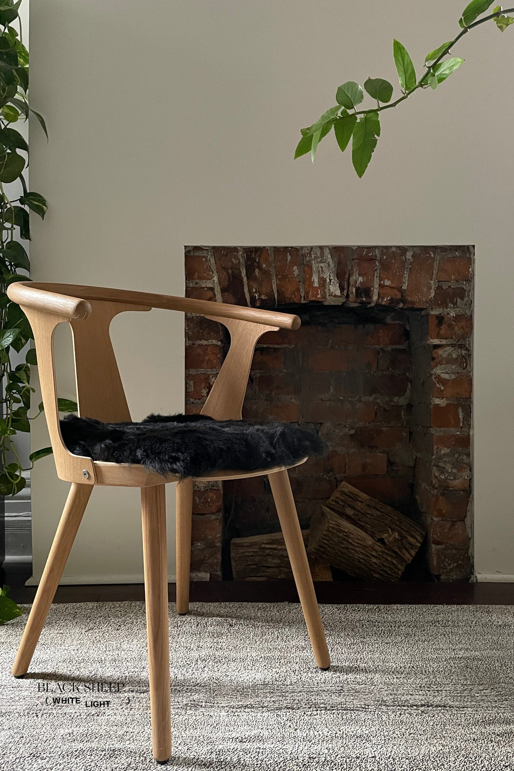 Shorn Black Icelandic Sheepskin Chair Pad