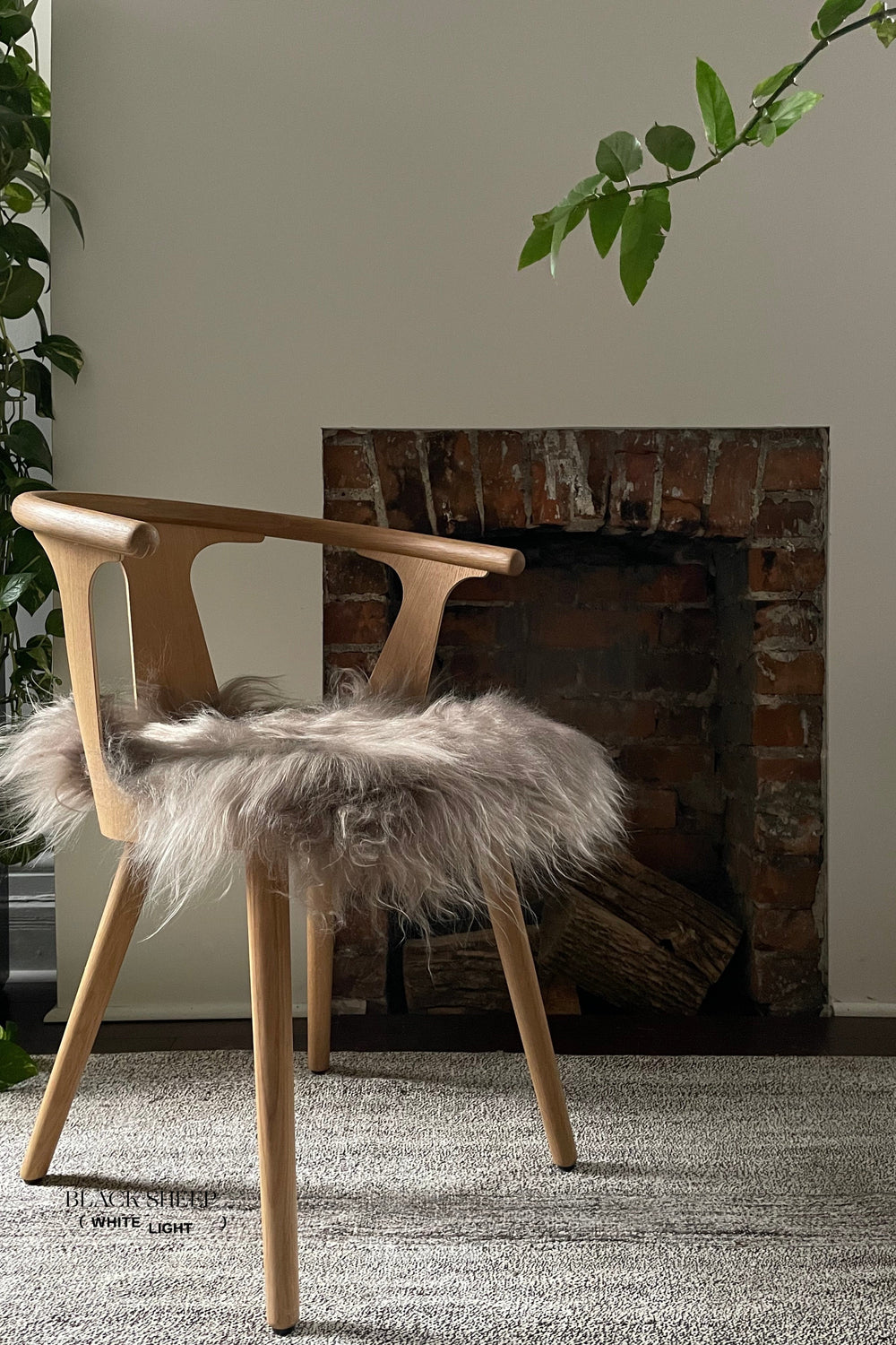 Taupe Icelandic Sheepskin Chair Pad