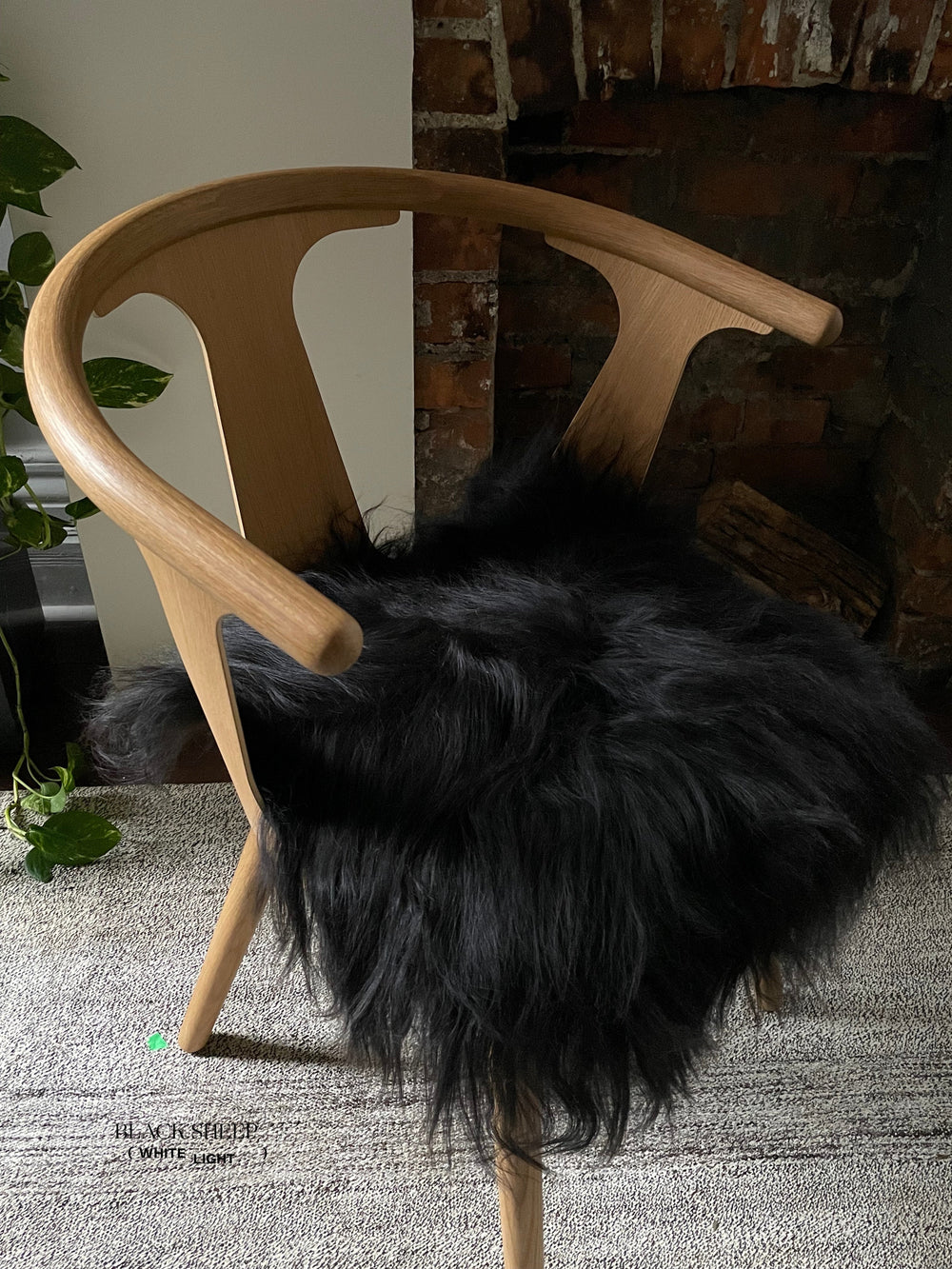 Black Icelandic Sheepskin Chair Pad EX-STOCK Canada