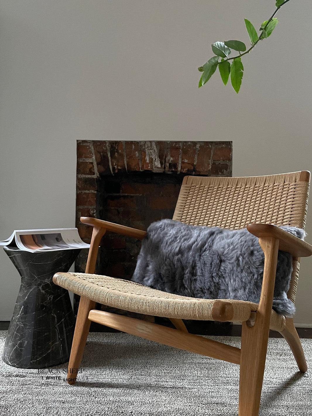 Rectangular Shorn Silver Icelandic Sheepskin Pillow Cover EX-STOCK Canada