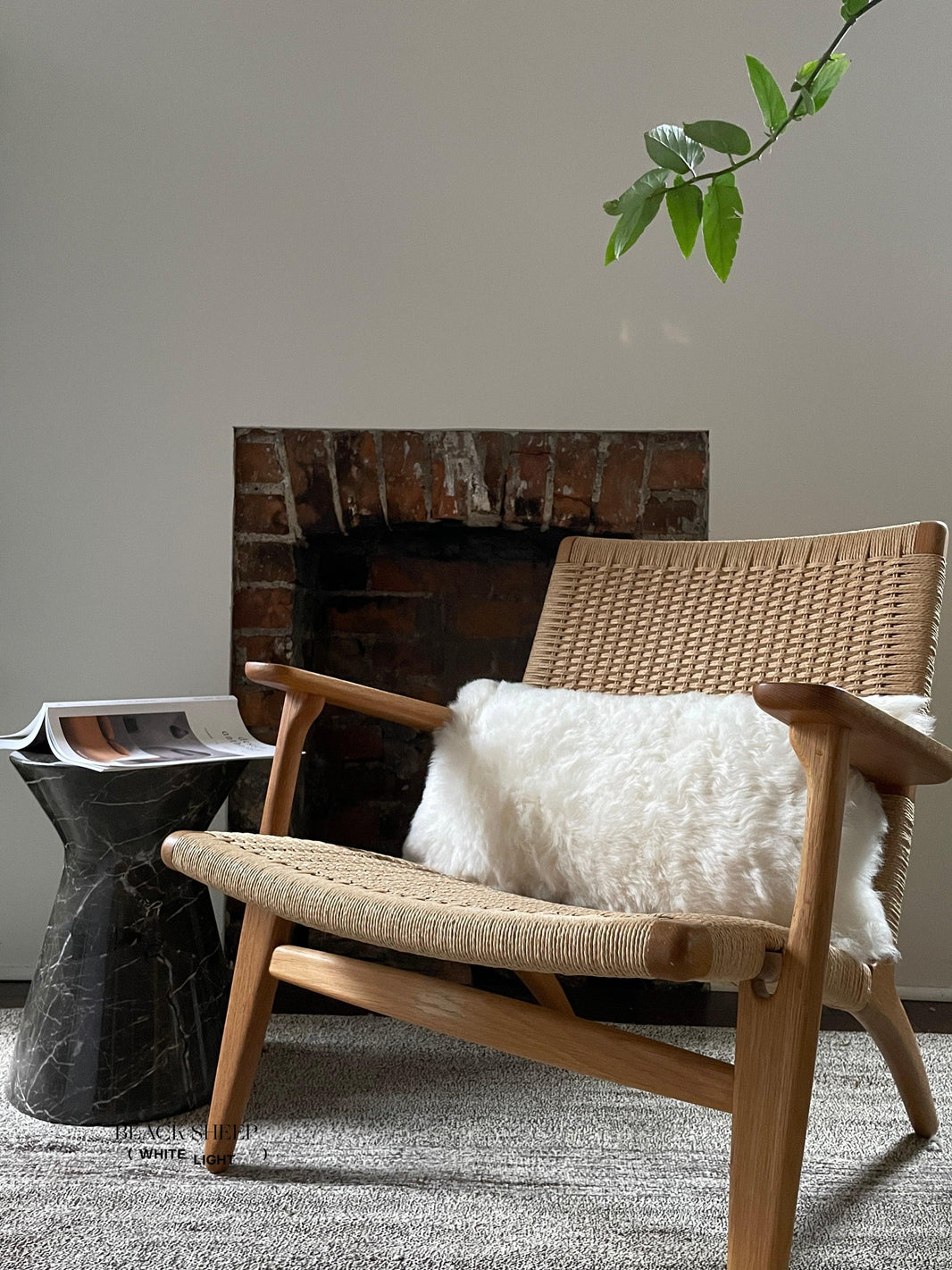Rectangular Shorn White Icelandic Sheepskin Pillow Cover EX-STOCK Canada