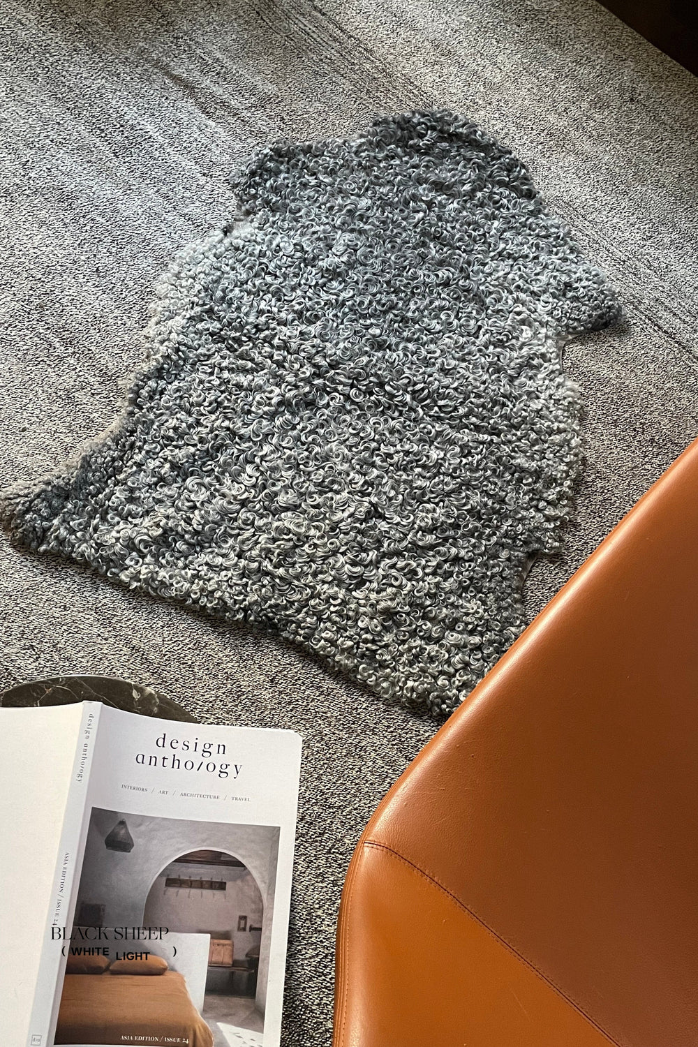 Grey Short Wool Gotland Sheepskin