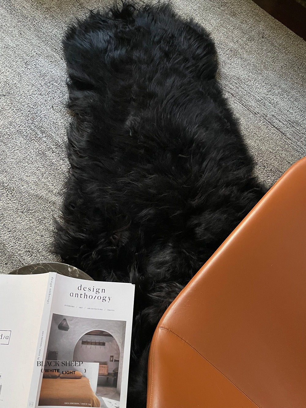 جلد خروف أيسلندي أسود مزدوجEX-STOCK Canada