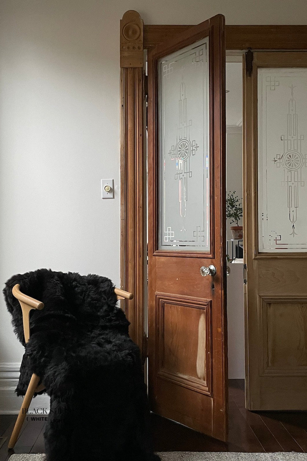 Shorn Black Double Icelandic Sheepskin