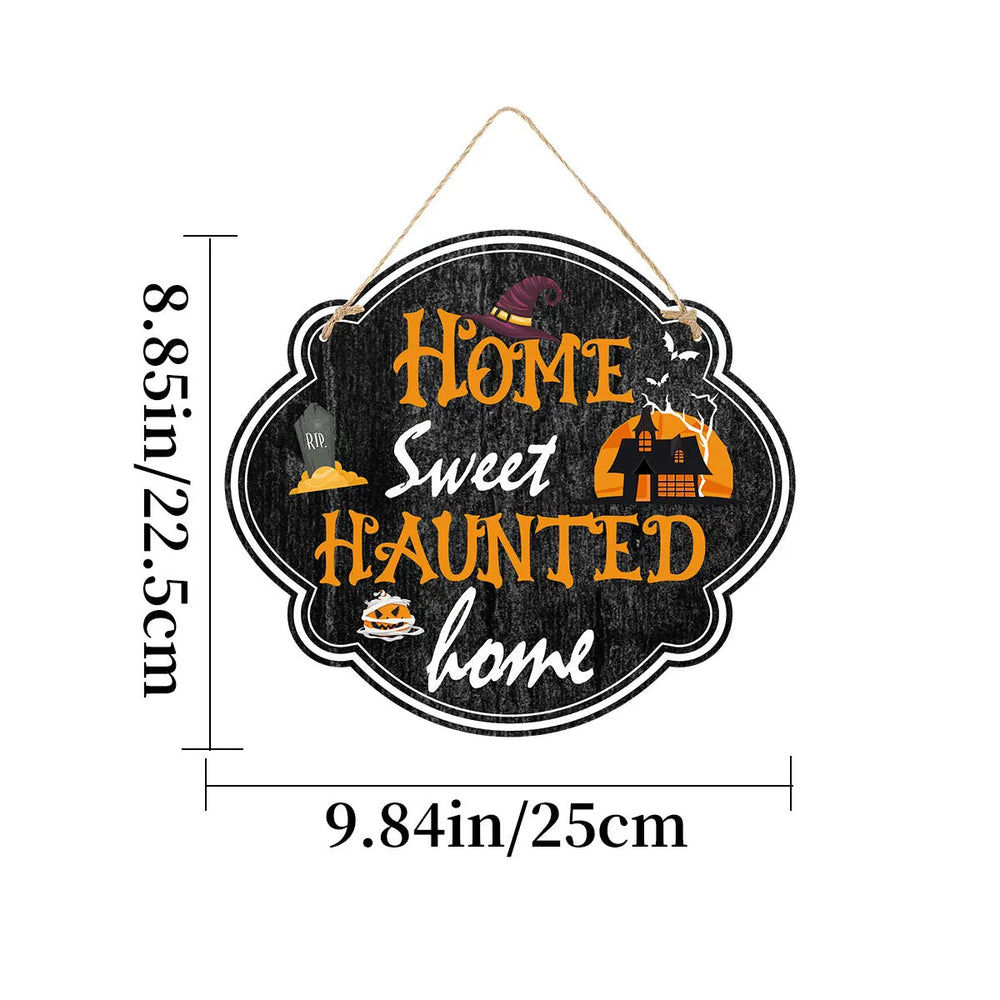 Imitation Wooden Doorplate Ghost Festival Haunted House Horror Atmosphere Decoration - EX-STOCK Canada