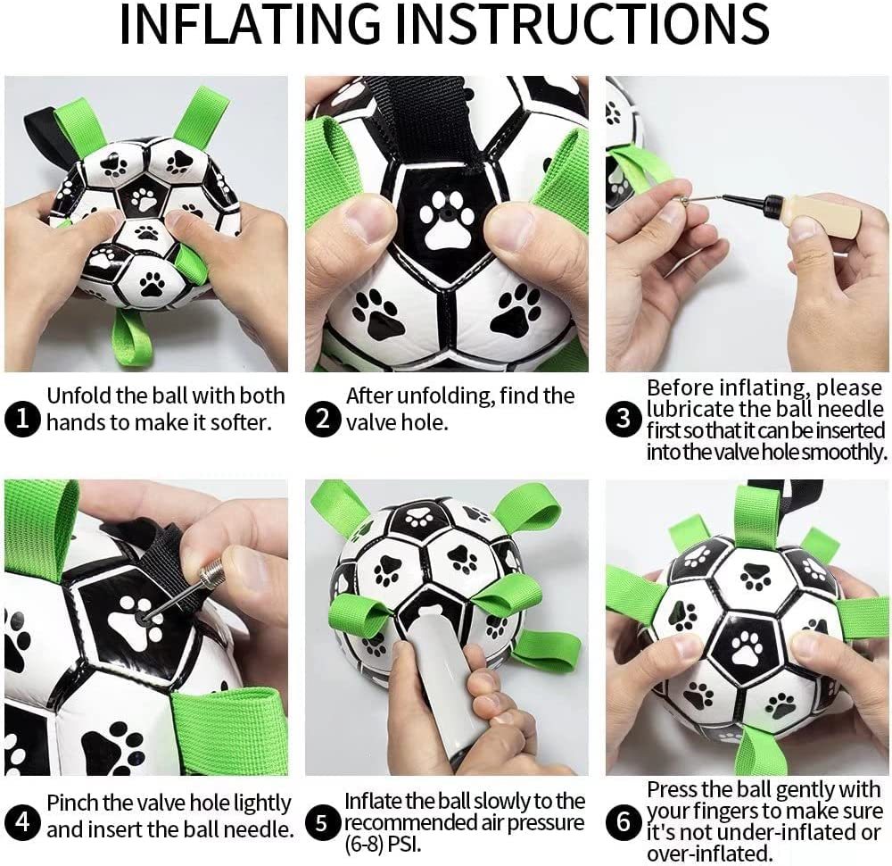 Interactive Dog Football Toy Soccer Ball Inflated Training Toy For Dogs Outdoor Border Collie Balls For Large Dogs Pet Supplies EX-STOCK Canada
