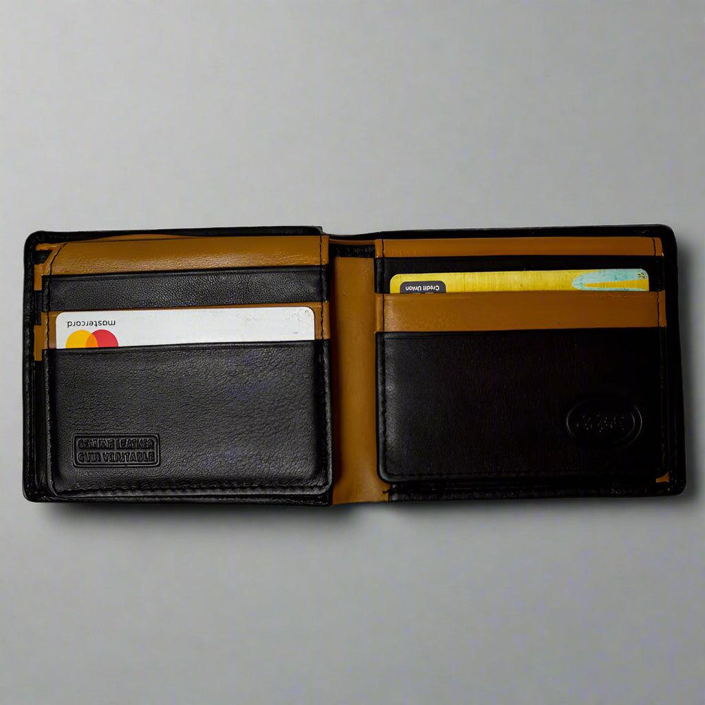 JBG International Men's Card Flip Up Bifold Leather RFID Wallet EX-STOCK Canada