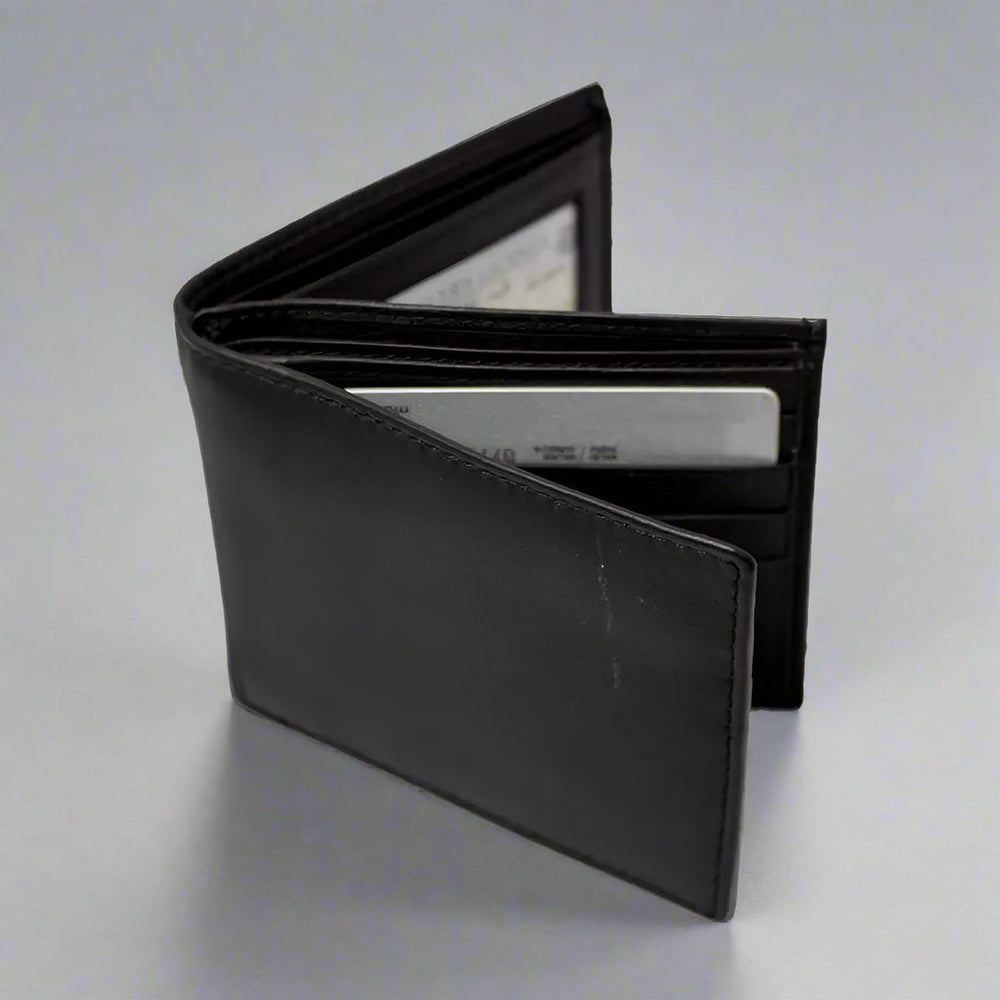 Cartera de cuero con doble pliegue y RFID para hombres JBG International Centro de Caballeros Ala BEX-STOCK Canada