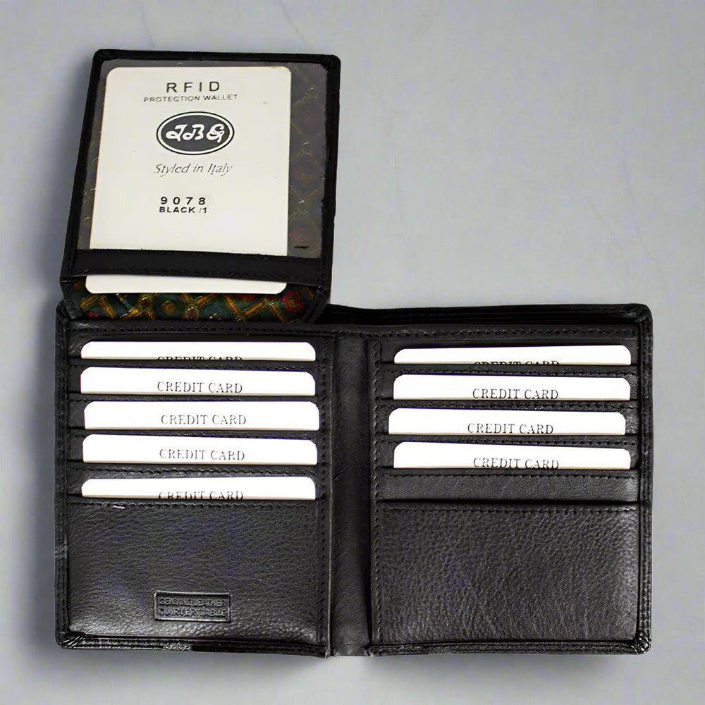 JBG International Men's Flip Up Wing Bifold Leather Wallet EX-STOCK Canada
