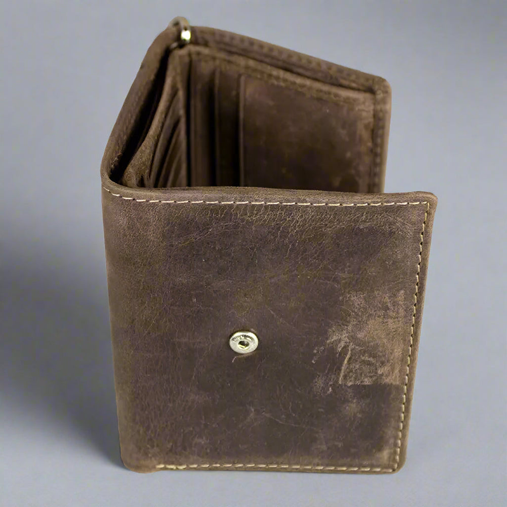 Cartera de cuero con cadena para hombre JBG International con RFIDEX-STOCK Canada