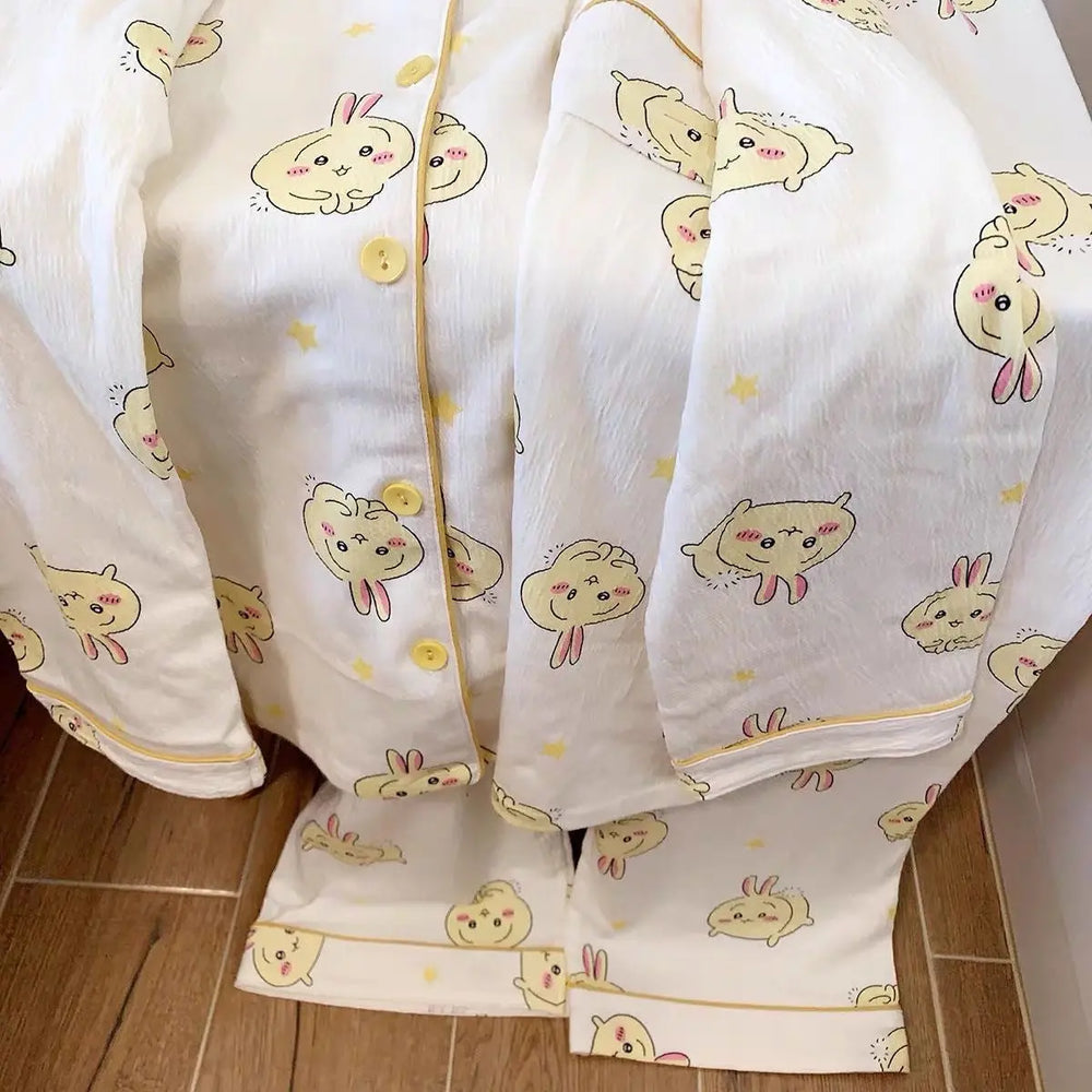 Japanese Sweet Cartoon Long Sleeved Pajamas For Women - EX-STOCK Canada