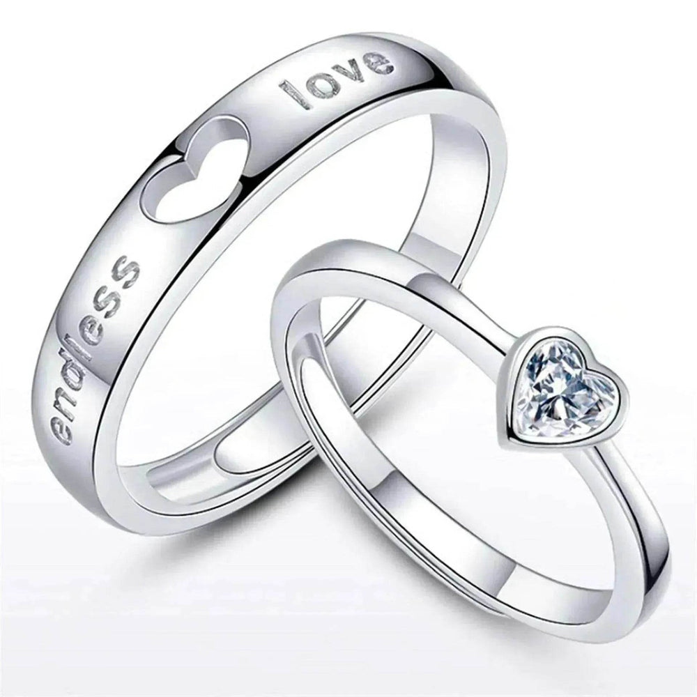 Japanese & Korean Style Unisex Heart To Heart Love Ring - EX-STOCK Canada