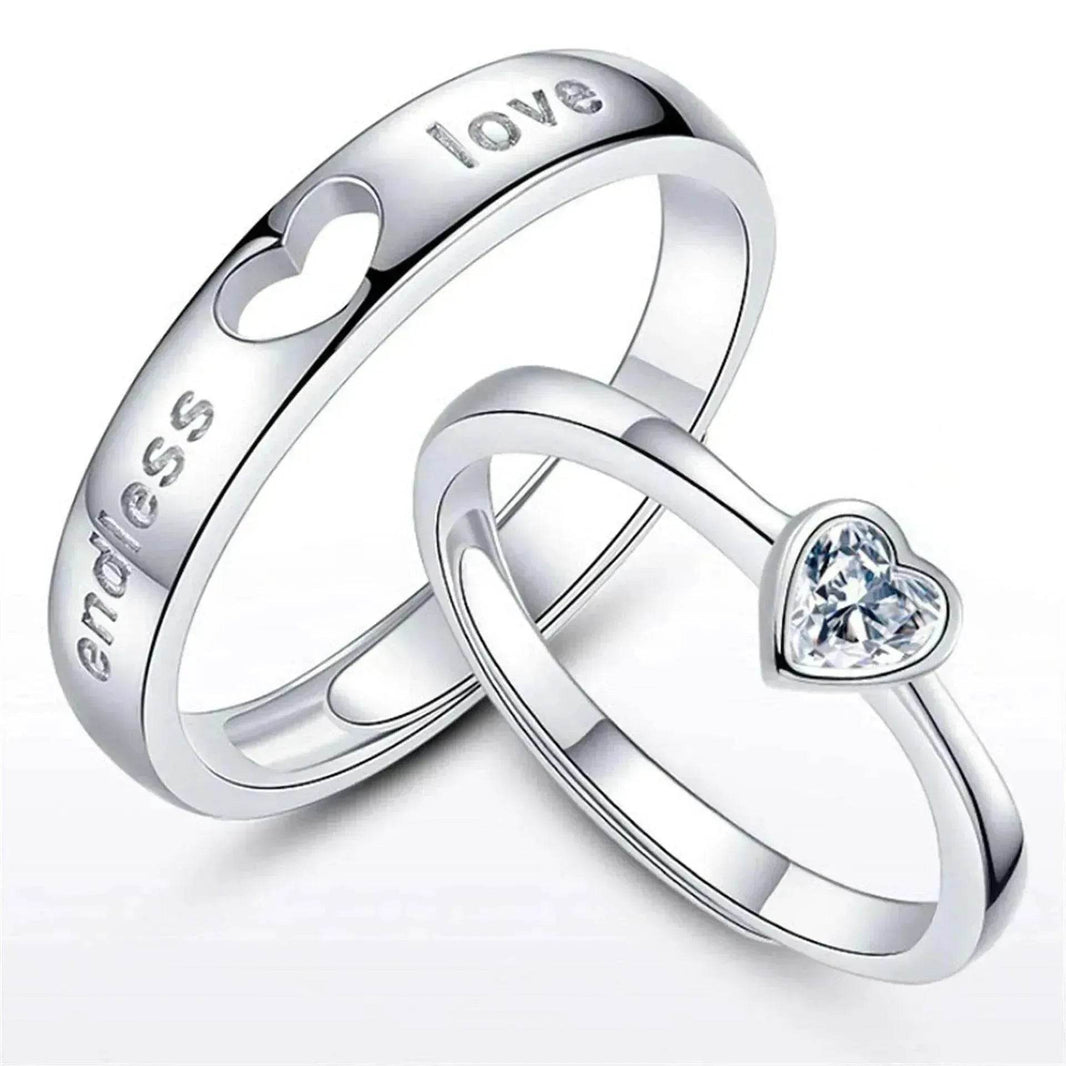 Japanese & Korean Style Unisex Heart To Heart Love Ring - EX-STOCK Canada