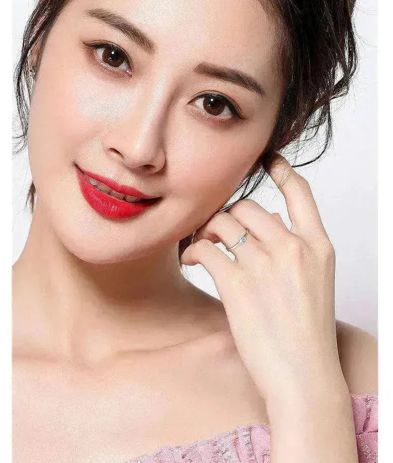 Bague d'amour unisexe cœur à cœur style japonais et coréen - EX-STOCK CANADA