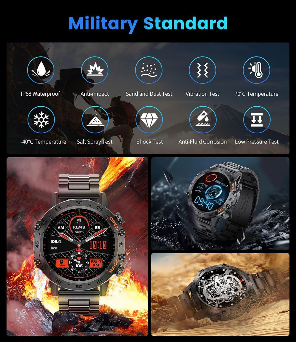 Smartwatch K52 con Chiamate Bluetooth, Standby Ultra LungoEX-STOCK Canada