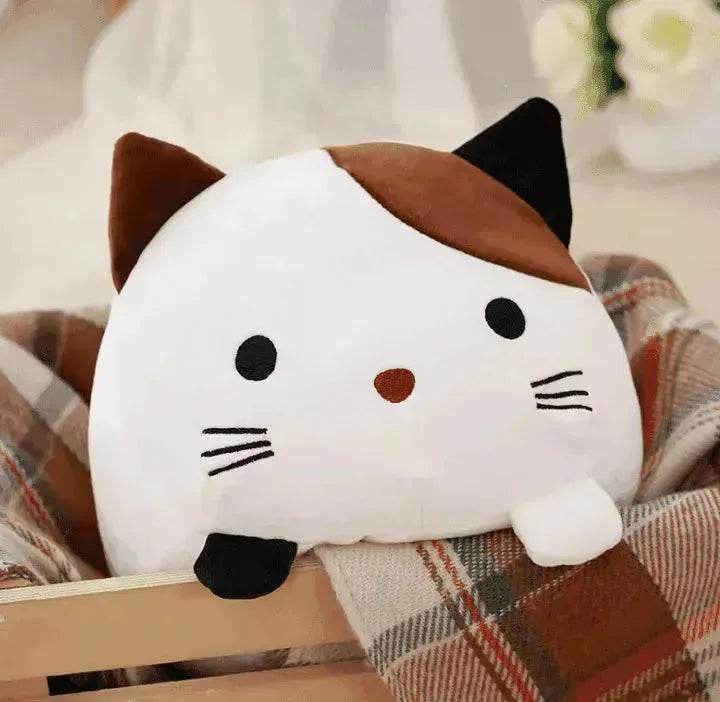 Kawaii Plush Cat Pillow: Soft, 30cm, Cartoon Animal Doll. Great for Kids! - EX-STOCK Canada