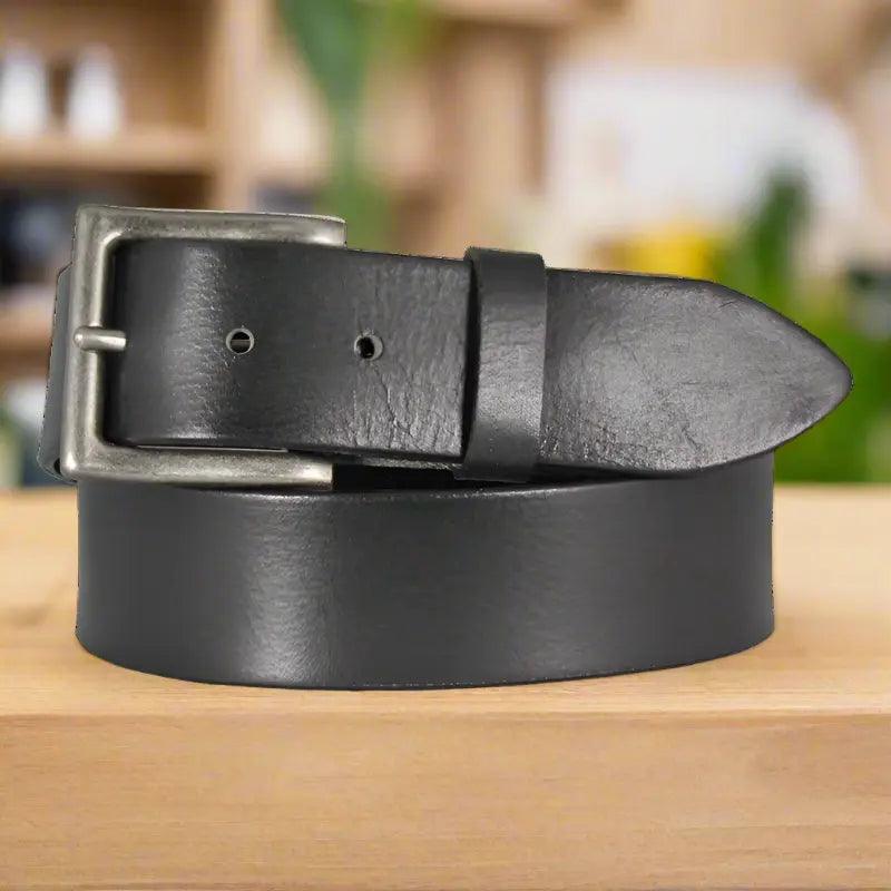 Ceinture en cuir unie pour hommes KeldonEX-STOCK Canada