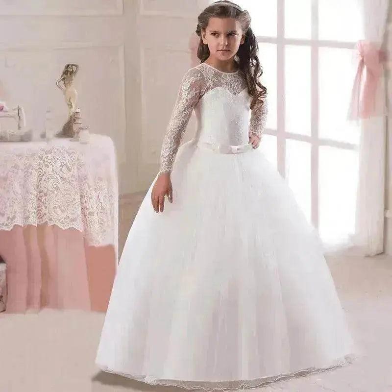 Kids Long Flower Girl Dress Dress - EX-STOCK Canada