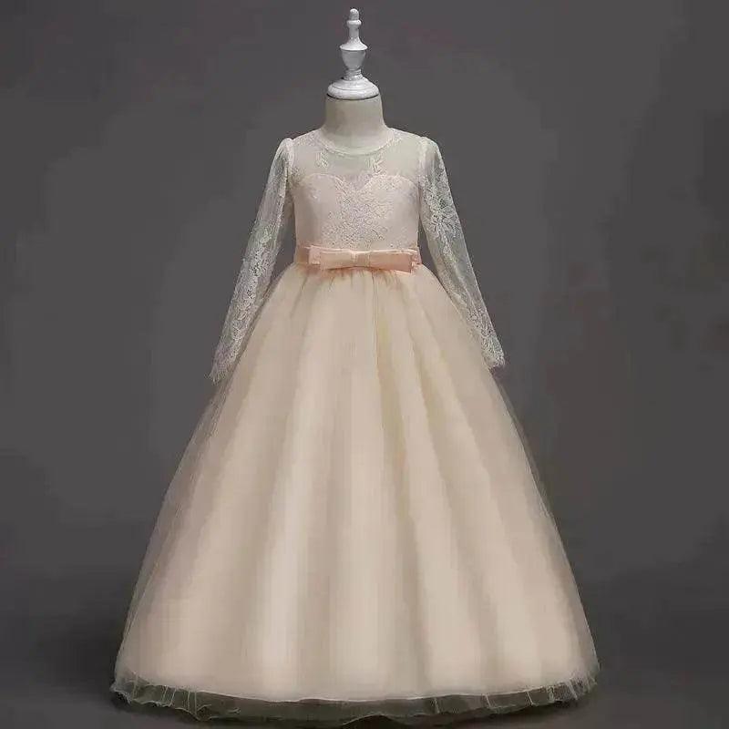 Kids Long Flower Girl Dress Dress - EX-STOCK Canada
