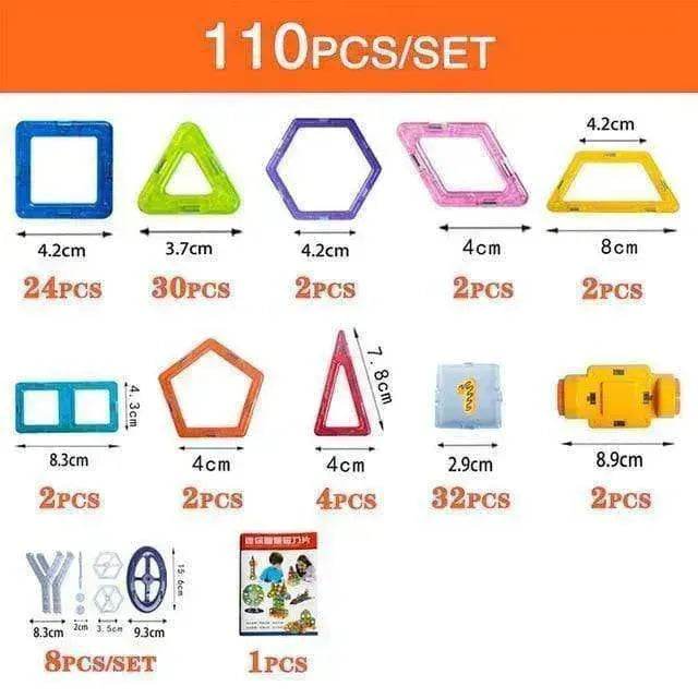 Kids' Magnetic Building Blocks DIY Magnet Toys - Construction Set Gifts - EX-STOCK Canada