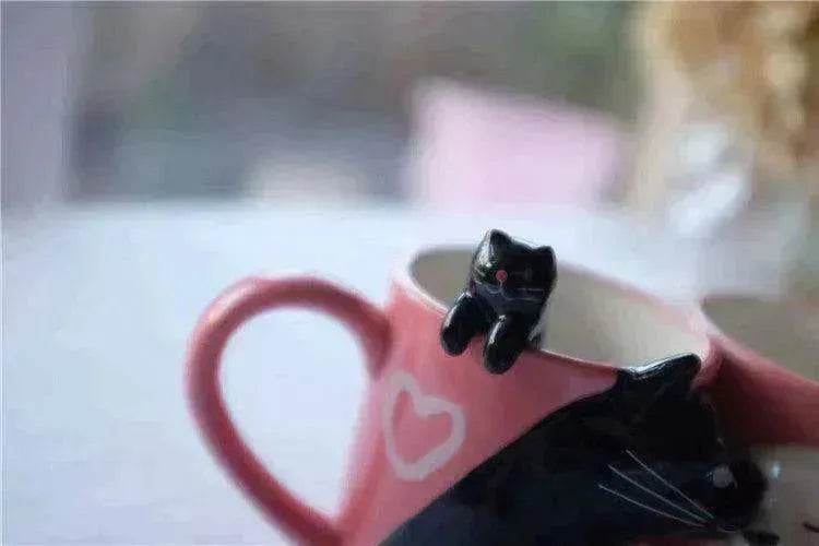 Kiss Cat Coffee Couple Handmade Mug - EX-STOCK Canada
