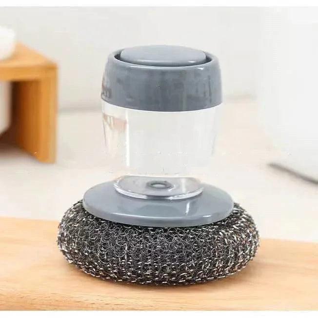 Kitchen Soap Dispensing Palm Brush Cleaner Push-type Brush Kitchen Detergent Tools EX-STOCK Canada