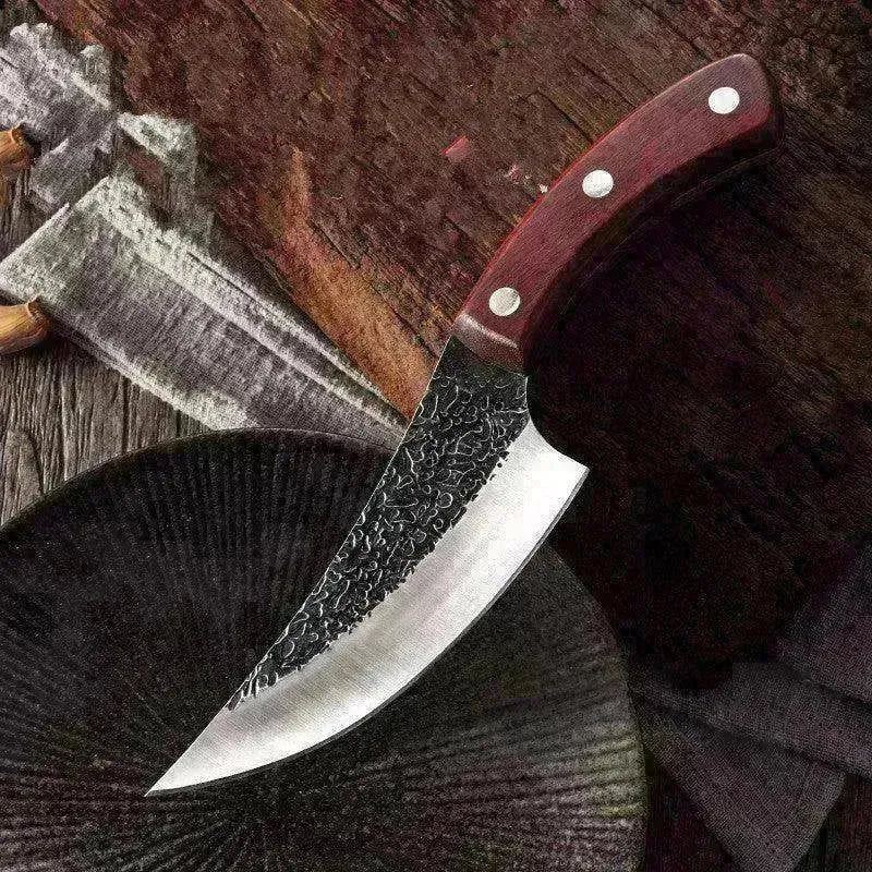 Kitchen Steel Knife Full Sharp Blade Chef Knife+Leather Strap - EX-STOCK CANADA