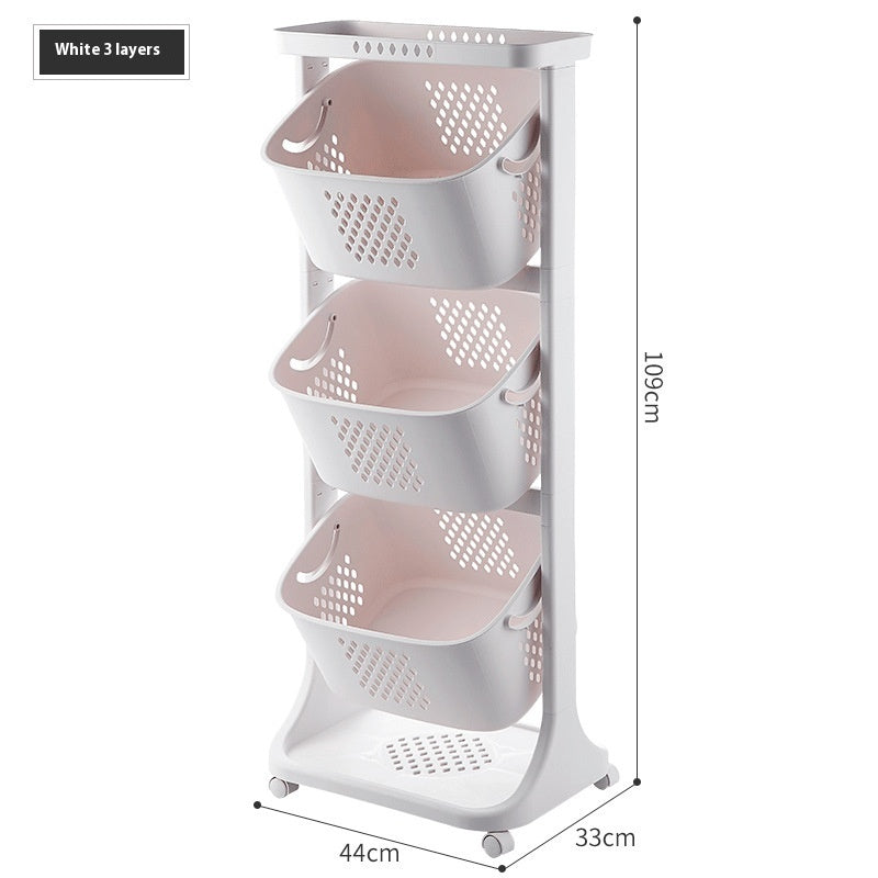 Cesta para Almacenamiento de Vegetales de Cocina Estante de Almacenamiento de PlásticoEX-STOCK Canada