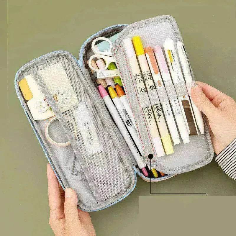 Korean Style Canvas Pencil Case for School - EX-STOCK Canada