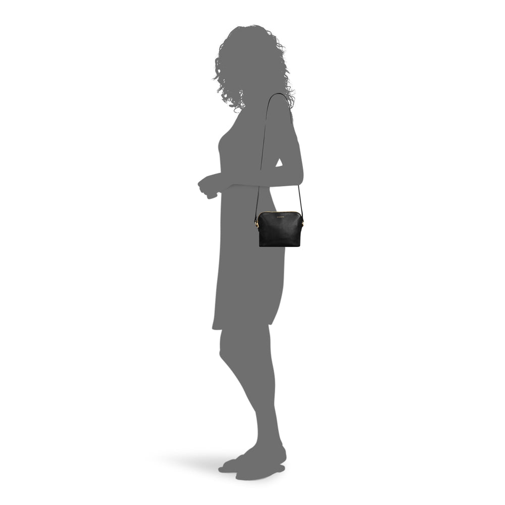حقيبة كتف بسحاب علوي من الجلد / غالاEX-STOCK Canada
