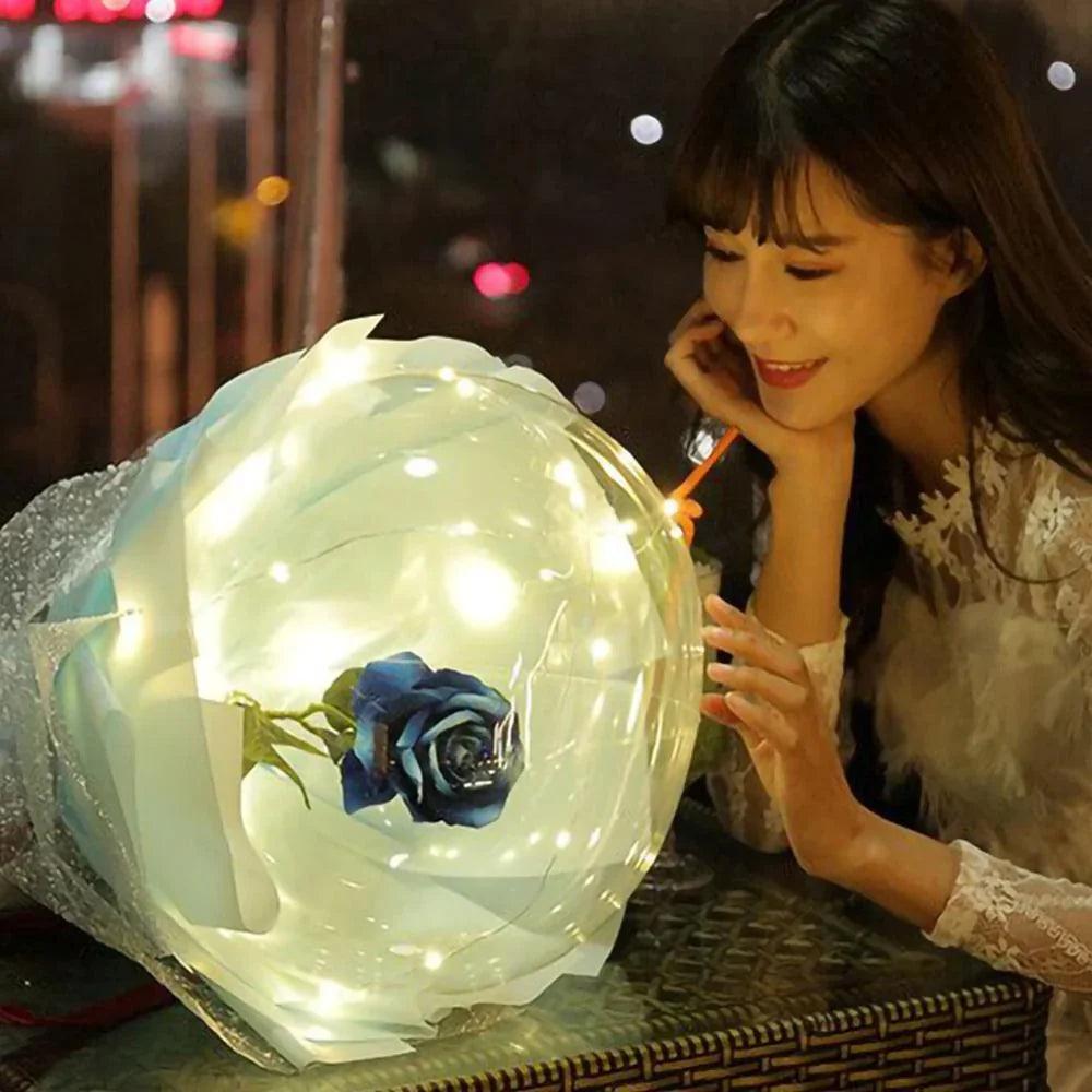 باقة ورد بالون مضيء LED شفاف بوبوEX-STOCK Canada
