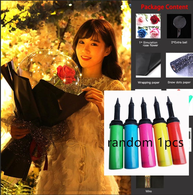 LED Luminous Balloon Rose Bouquet Transparent Bobo Ball Rose EX-STOCK Canada