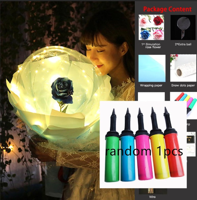 LED Luminous Balloon Rose Bouquet Transparent Bobo Ball Rose EX-STOCK Canada