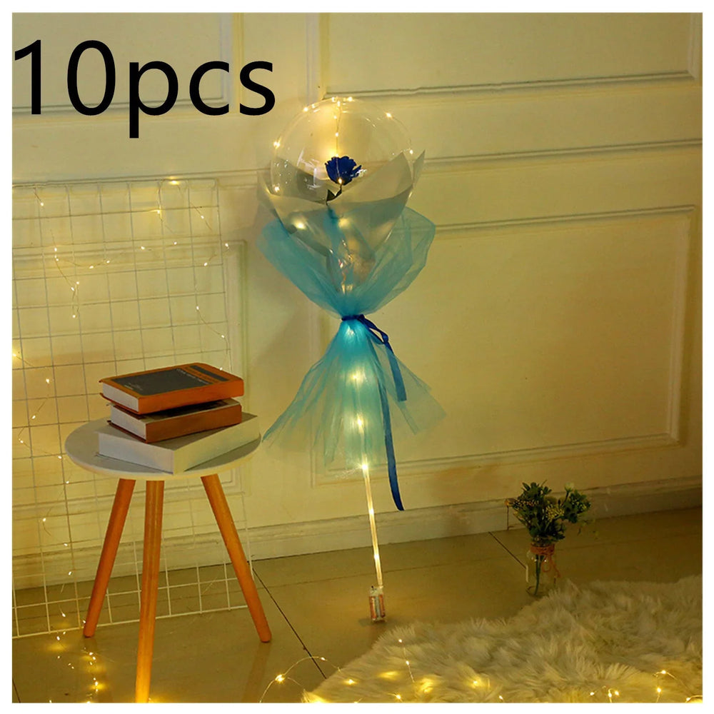 LED Luminous Balloon Rose Bouquet Transparent Bobo Ball Rose EX-STOCK Canada