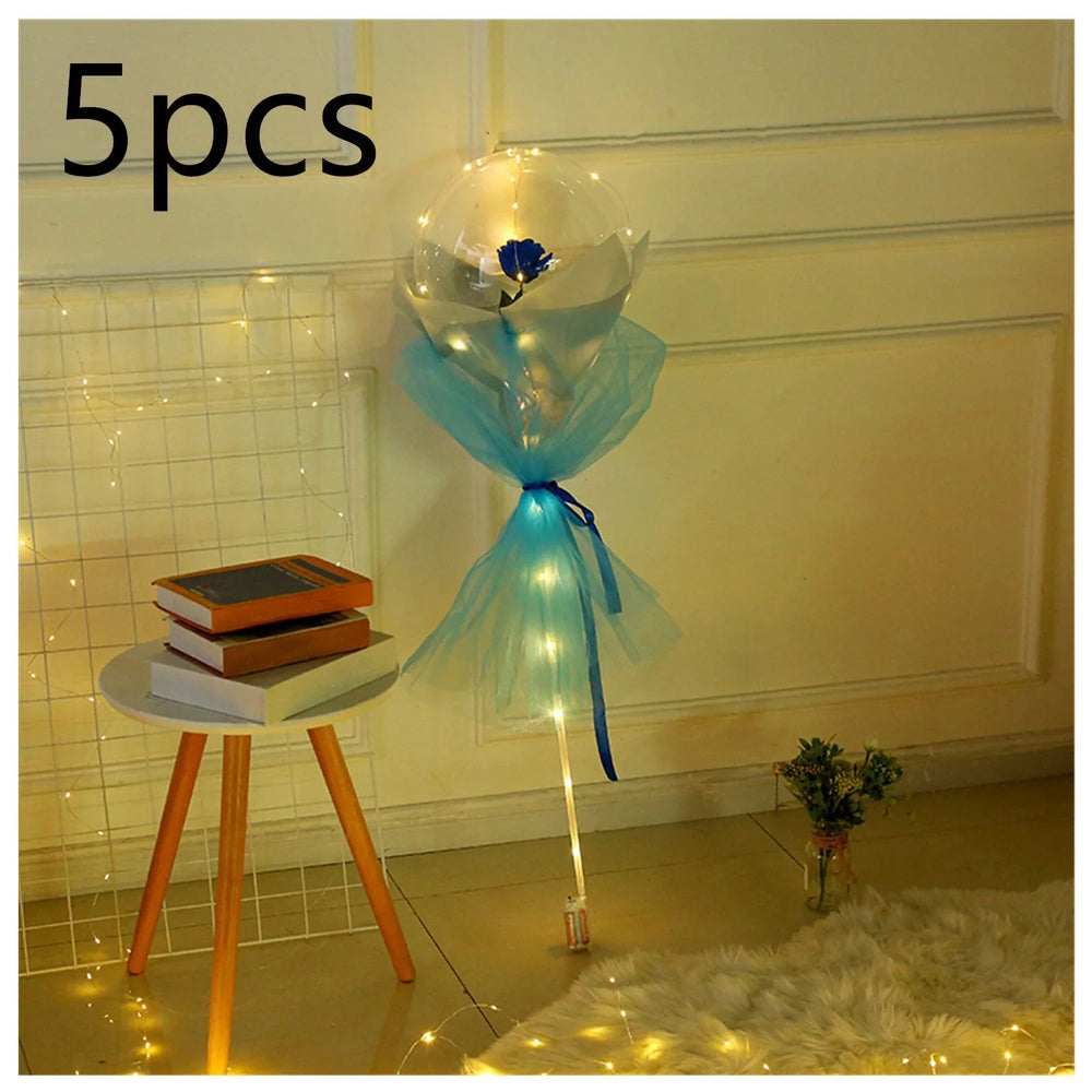 LED Luminous Balloon Rose Bouquet Transparent Bobo Ball Rose EX-STOCK Canada