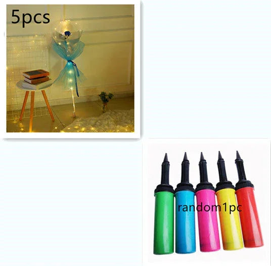 LED Luminous Balloon Rose Bouquet Transparent Bobo Ball Rose EX-STOCK Canada