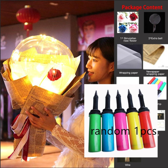 LED Luminous Balloon Rose Bouquet Transparent Bobo Ball Rose EX-STOCK Canada