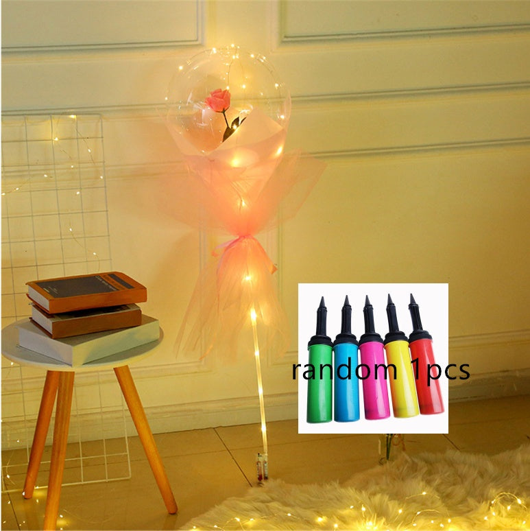 LED Luminous Balloon Rose Bouquet Transparent Bobo Ball Rose EX-STOCK Canada