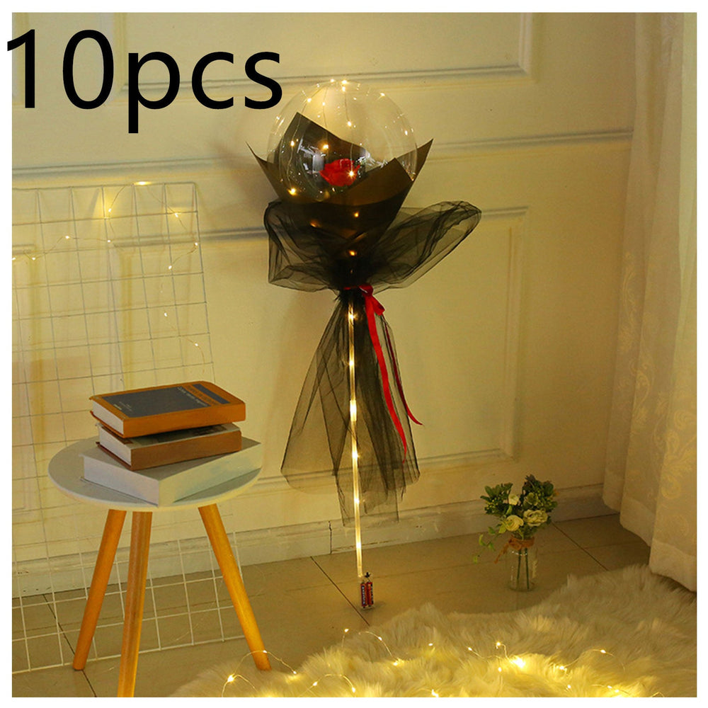 LED Luminous Balloon Rose Bouquet Transparent Bobo Ball Rose EX-STOCK Canada