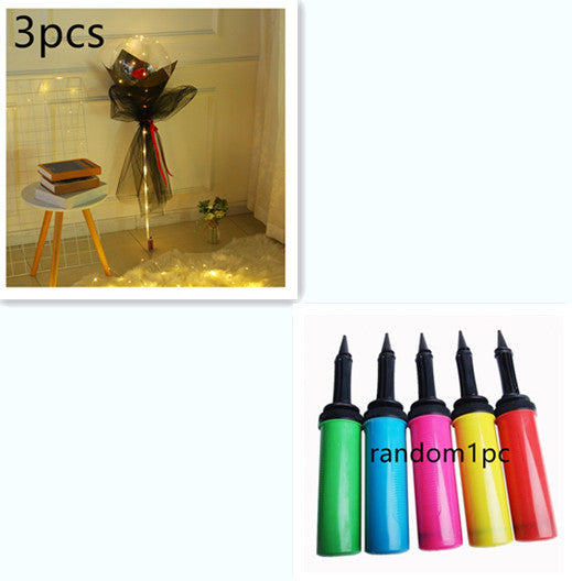 LED Luminous Balloon Rose Bouquet Transparent Bobo Ball Rose EX-STOCK Canada