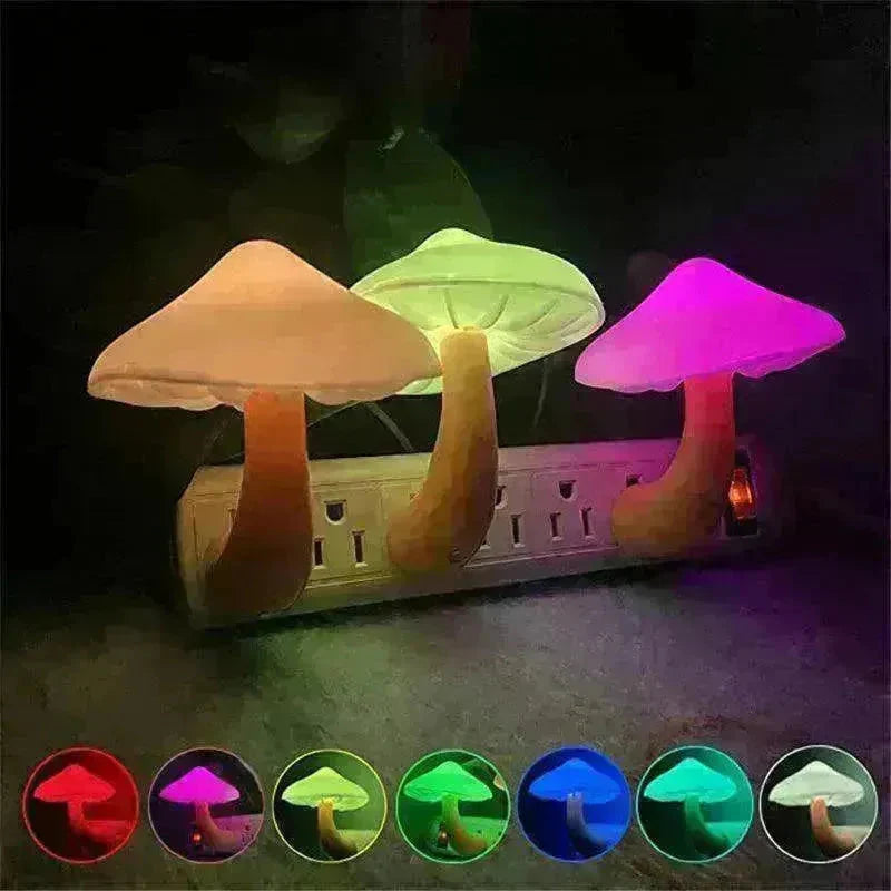 LED Mushroom Night Light Wall Lamp EU US Socket Plug - EX-STOCK CANADA