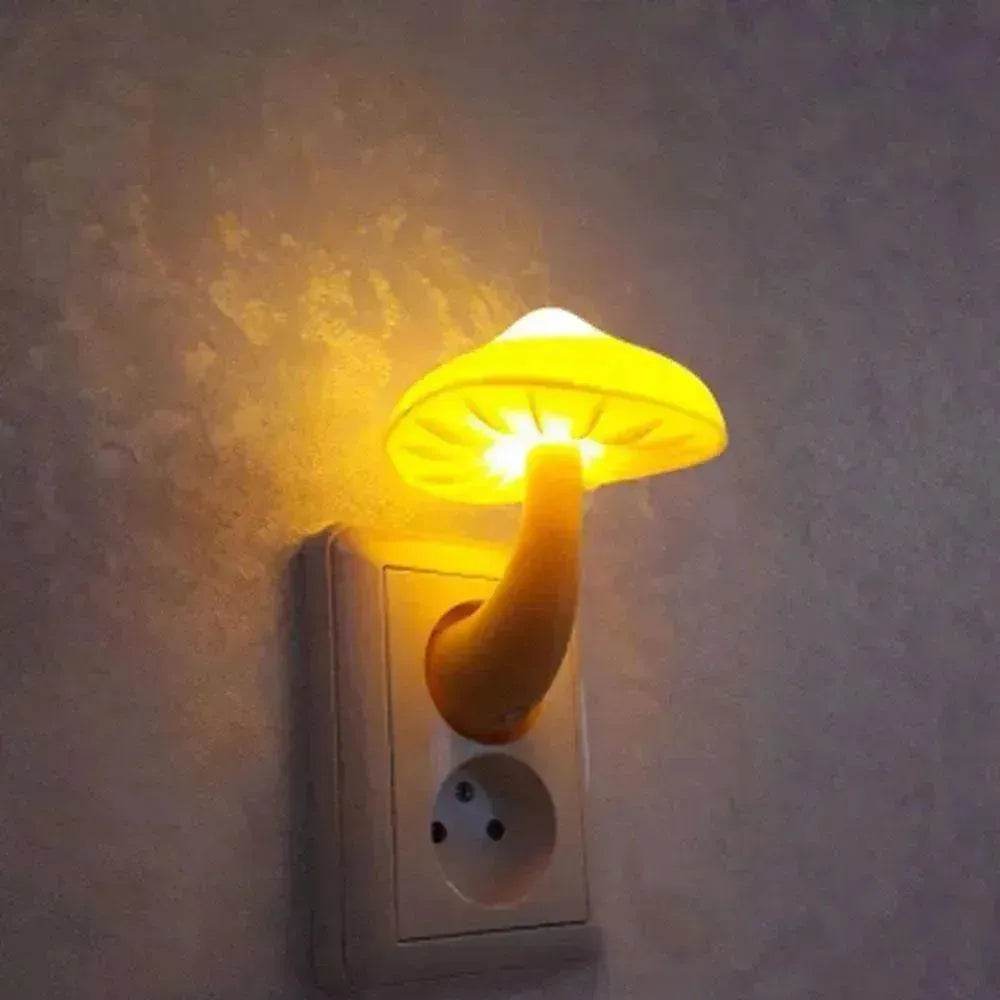 LED Mushroom Night Light Wall Lamp EU US Socket Plug - EX-STOCK Canada