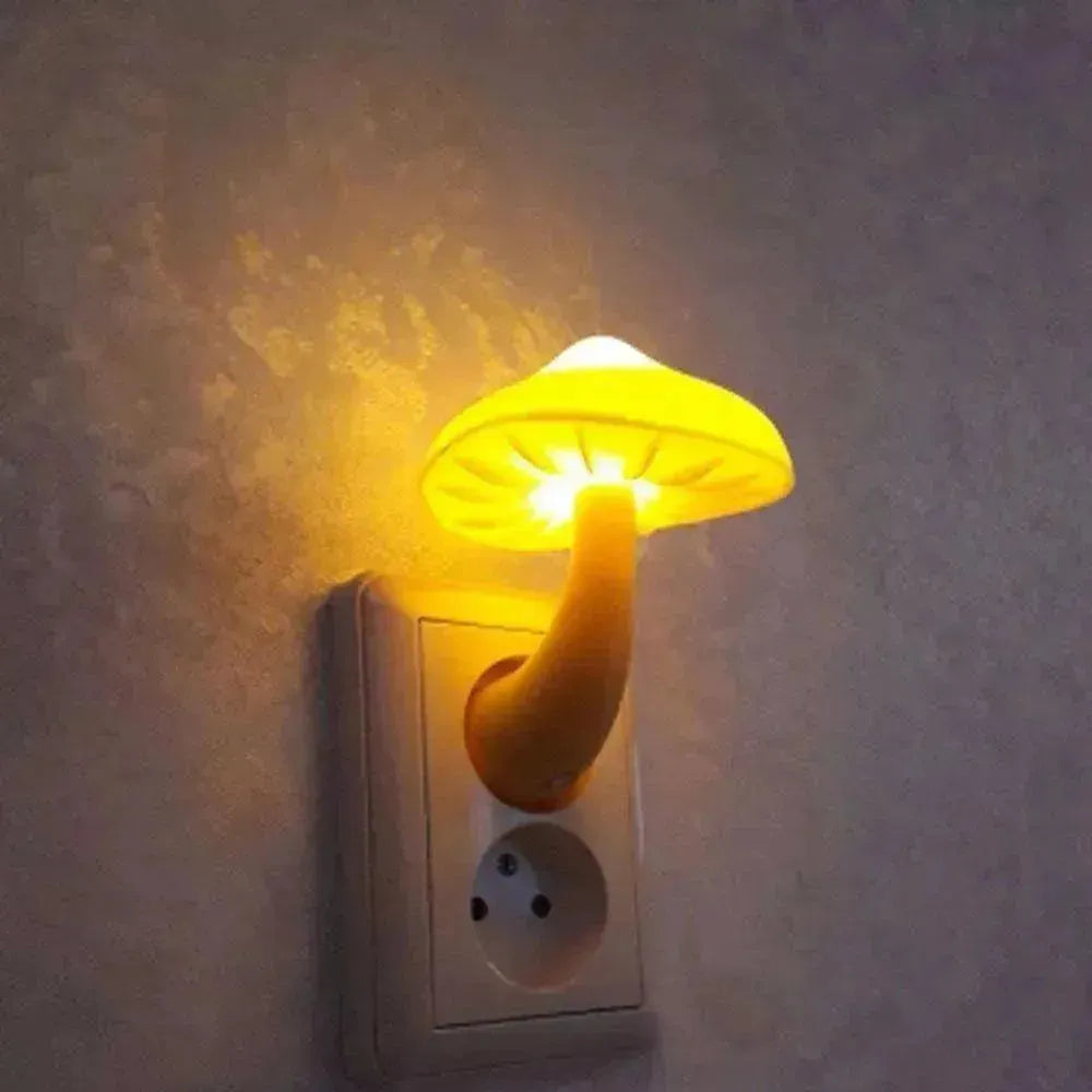 Lampe de nuit murale LED en forme de champignon Prise EU US - EX-STOCK Canada