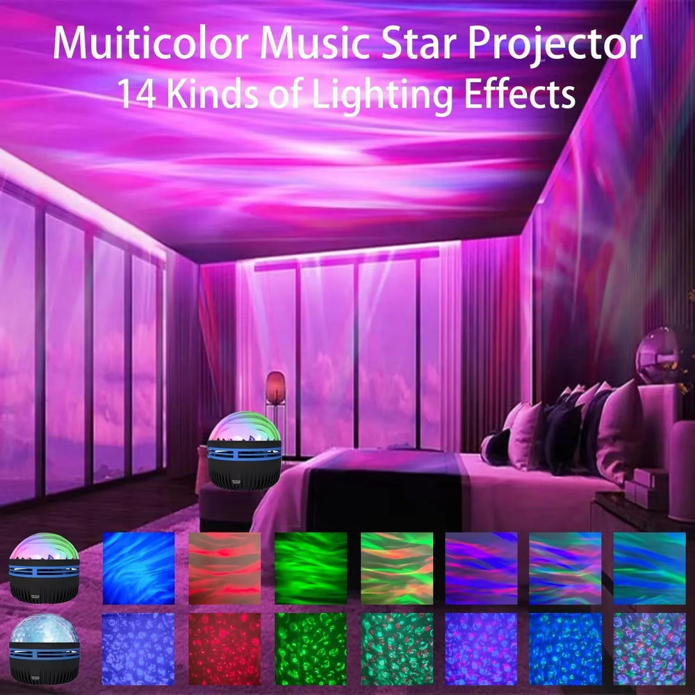LED Star Galaxy Projector Lamp Spotlight Colorful Rotating Magic Ball Bedroom Atmosphere Lamp Bar KTV Disco Party Stage Light EX-STOCK Canada