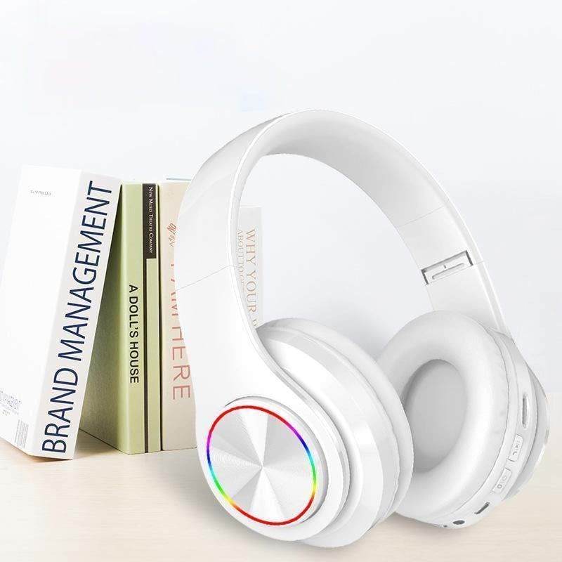 LED Wireless Bluetooth Headphones Gaming Headsets Sport Earphone With Support TF Card Colorful Breathing Lights EX-STOCK Canada